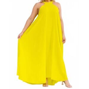 NEW KAREN T DESIGN flowy maxi dress in yellow
